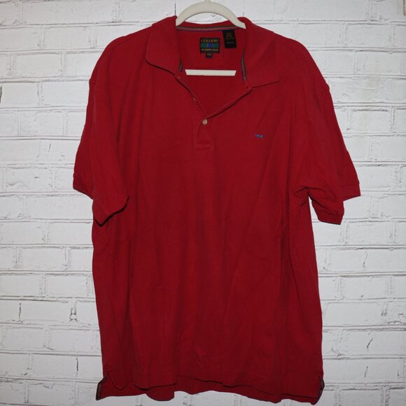 Men's Red polo collared t-shirt by Colours Alexander Julian XXL - Picture 1 of 4